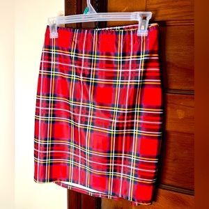 Plaid Bodycon Mid-Thigh Stretchy Skirt